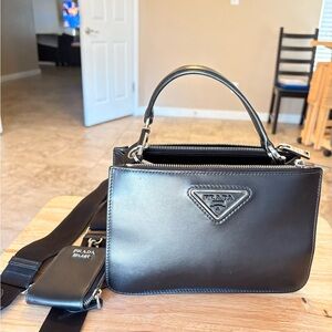 Prada Black Crossbody Leather Bag